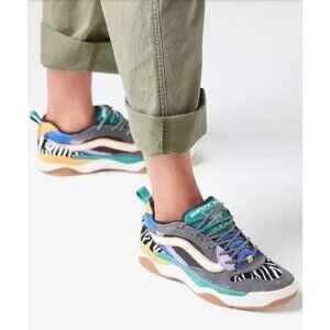 VANS Brux WC Ultracush Zebra Tidepool Sneakers 6.5 VN0A4BH4V8L1Lace Up Colorful